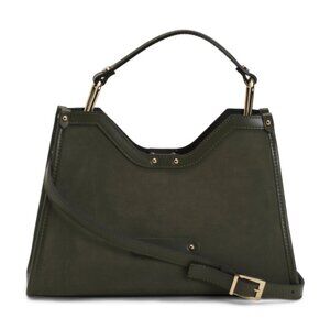 CHEVAL Made In Italy Suede Geo Satchel